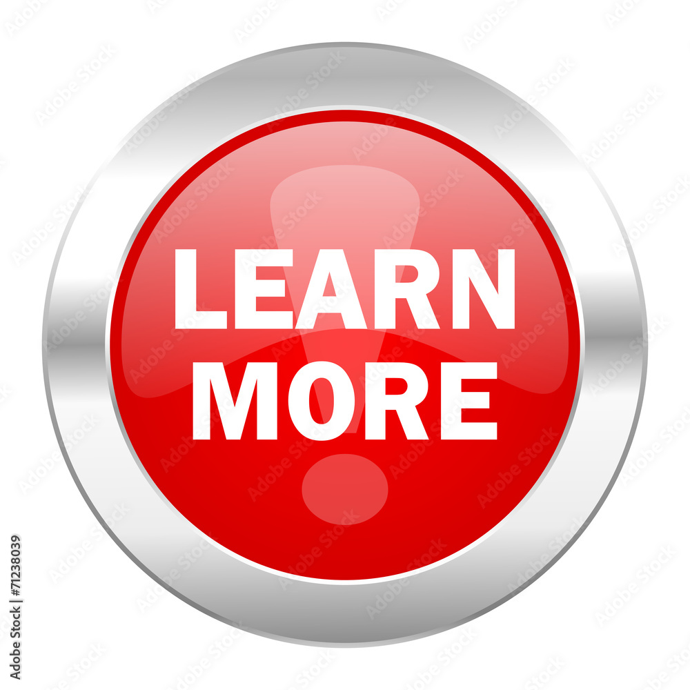 learn more red circle chrome web icon isolated learn more red circle chrome web icon isolated