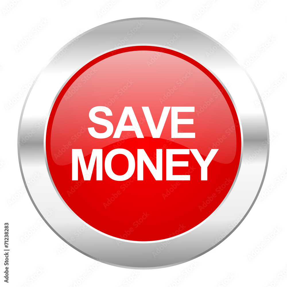 save money red circle chrome web icon isolated save money red circle chrome web icon isolated