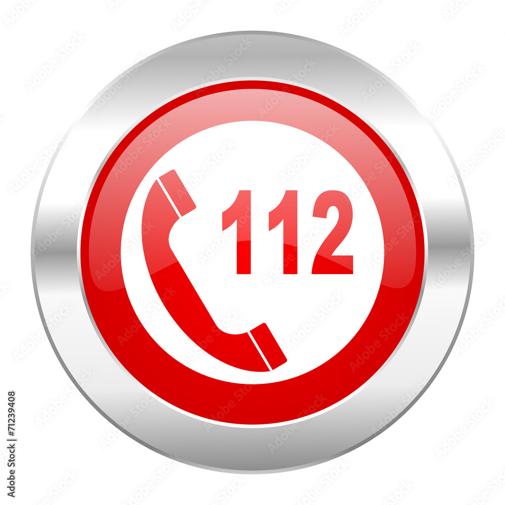 emergency call red circle chrome web icon isolated emergency call red circle chrome web icon isolated