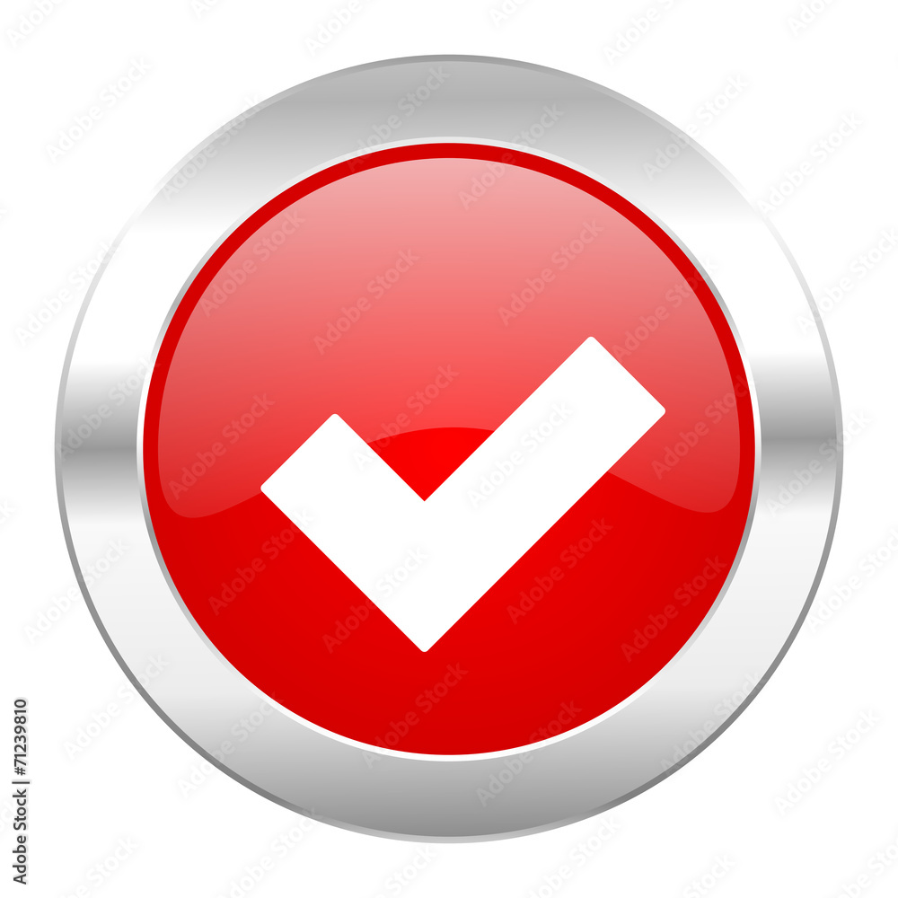 accept red circle chrome web icon isolated accept red circle chrome web icon isolated
