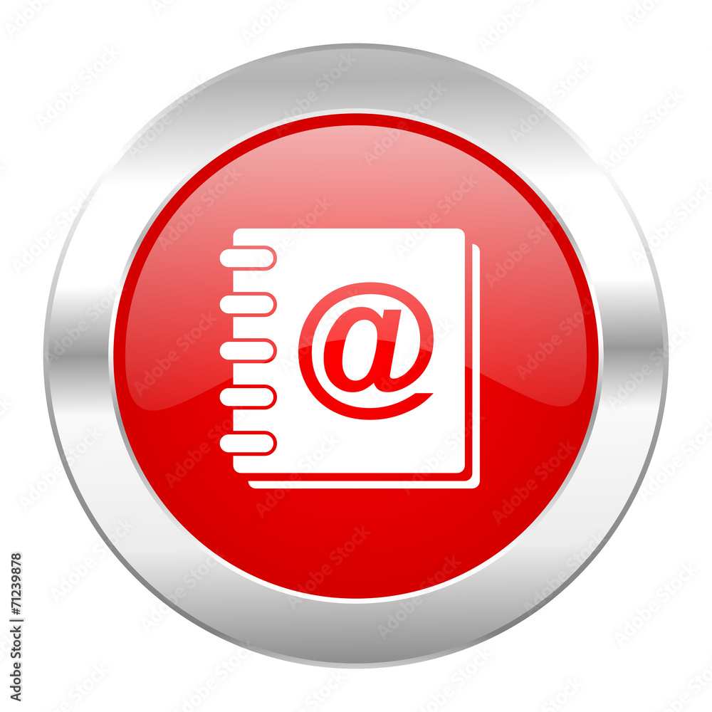 address book red circle chrome web icon isolated address book red circle chrome web icon isolated