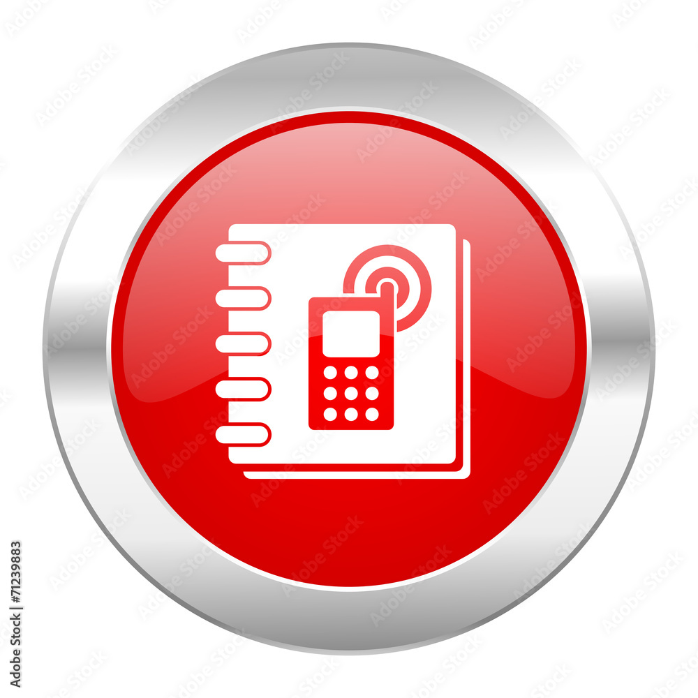 phonebook red circle chrome web icon isolated phonebook red circle chrome web icon isolated