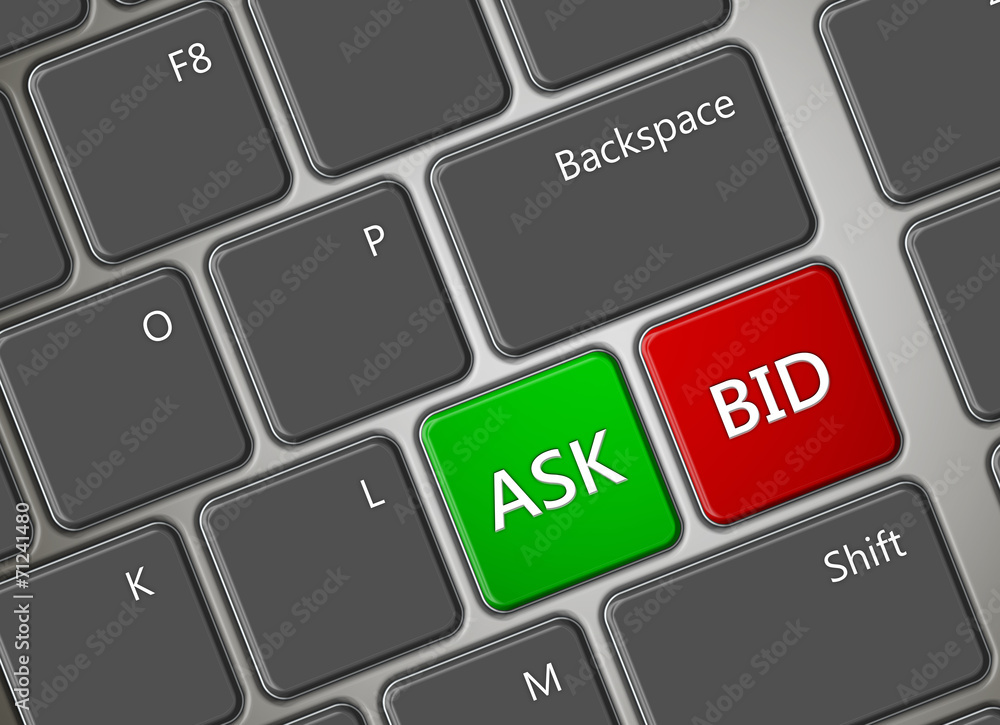 computer keyboard with ask and bid buttons computer keyboard with ask and bid buttons