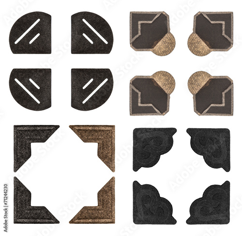 Принти на полотні Vintage photo corners isolated on white background