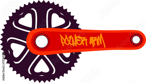 Vector illustration of a bike chainring