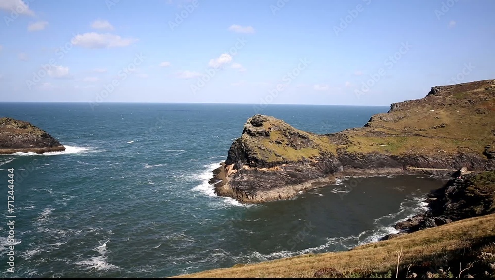 Boscastle coast leading to harbour North Cornwall England UK Boscastle coast leading to harbour North Cornwall England UK