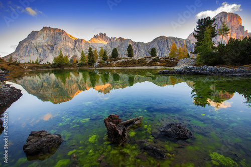 Limides Lake and Mount Lagazuoi, Dolomites