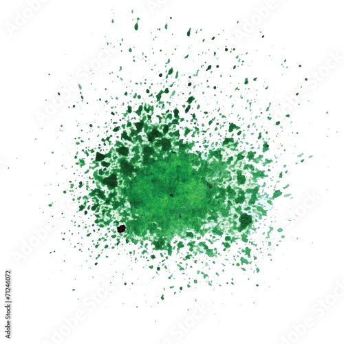 watercolor green blot