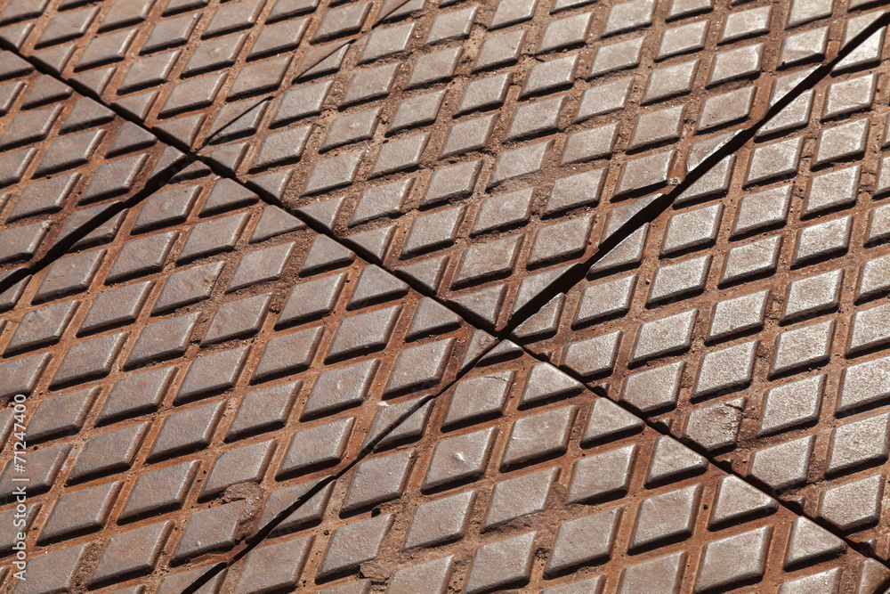 Rusted steel diamond plates background photo texture Rusted steel diamond plates background photo texture
