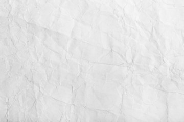 Old white crumpled paper sheet background texture