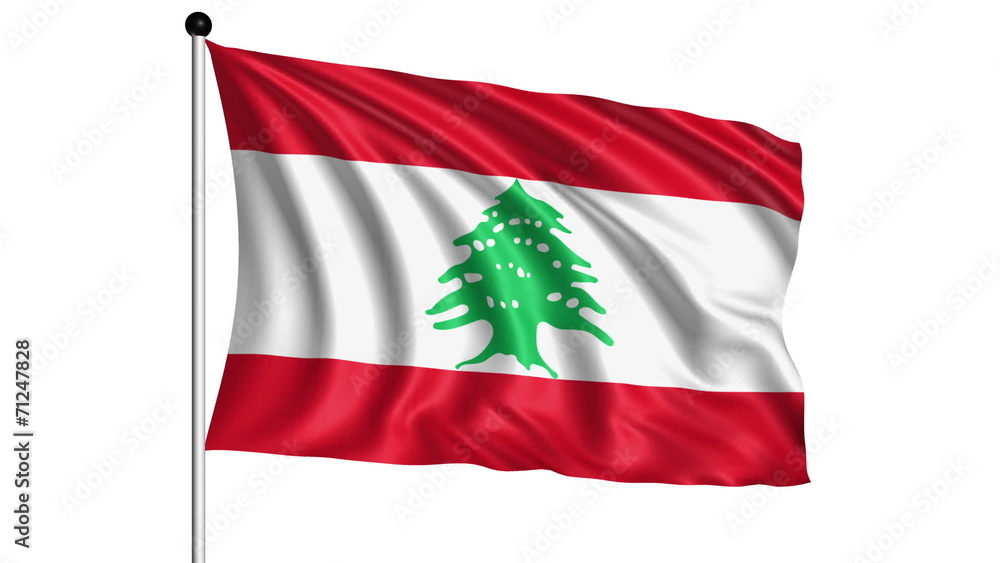flag of Lebanon - loop (+ alpha channel) flag of Lebanon - loop (+ alpha channel)
