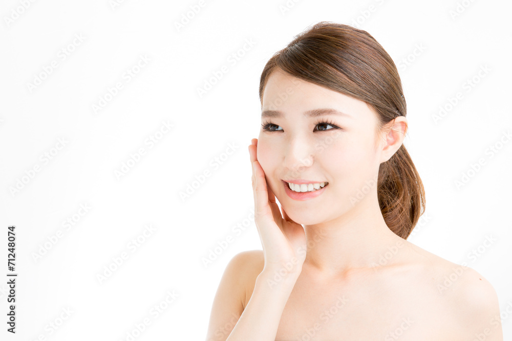 attractive asian woman skincare image
