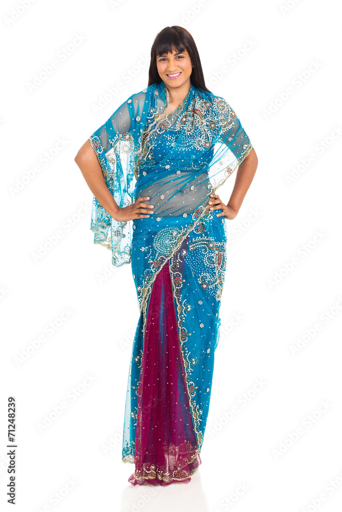 asian woman wearing sari