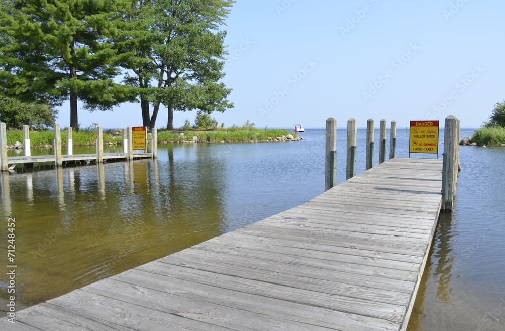 Naklejka premium Boat Launching Dock