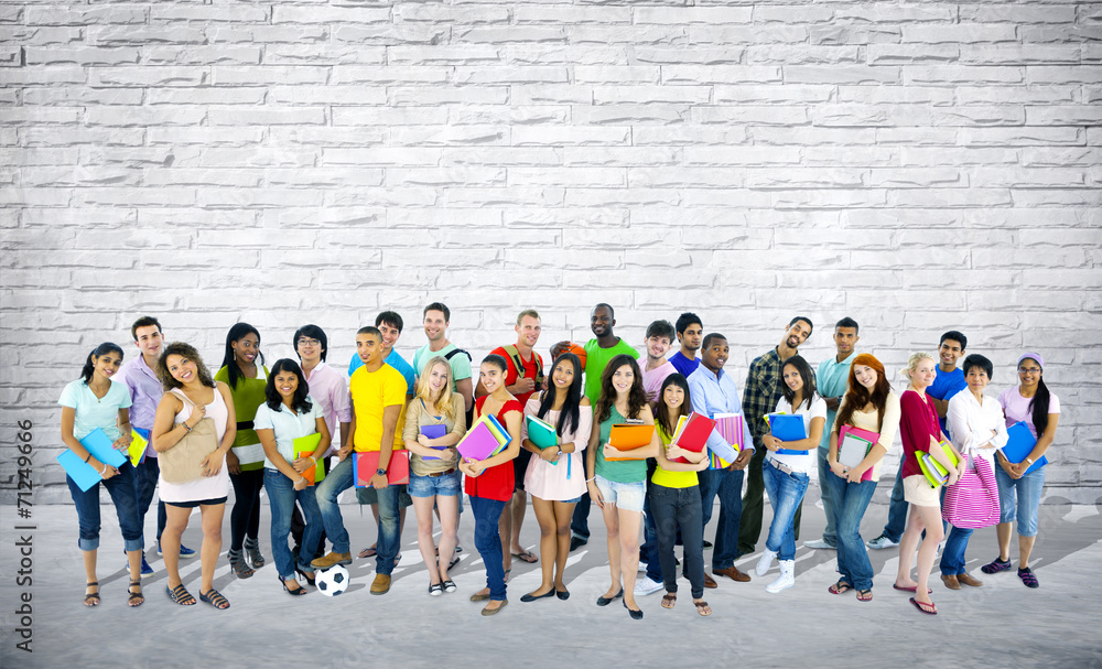 Naklejka premium Group of Mixed Age and Race Students