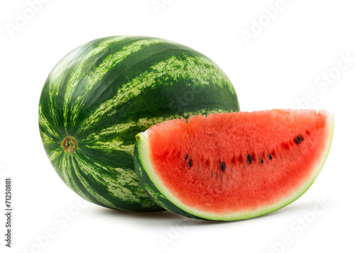 Fotografiet watermelon isolated on white background