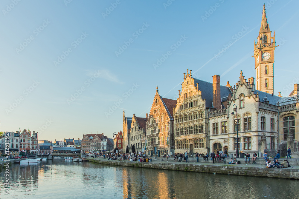 Fototapeta premium Center Market of Ghent, Belgium.