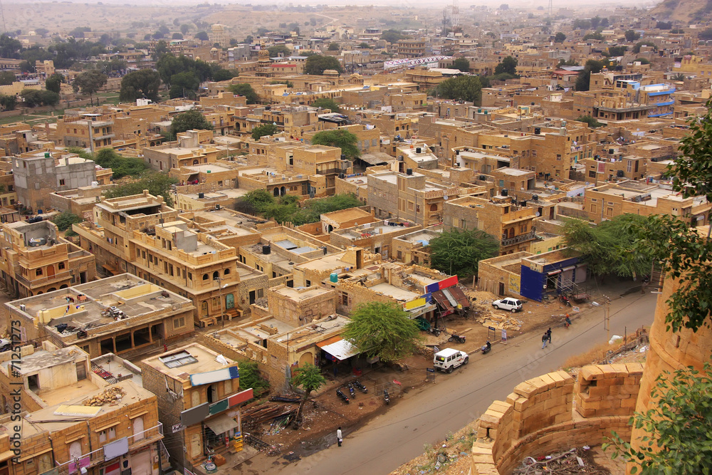 View of the town from Jaisalmer Fort, India