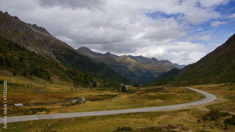 Road in Alps Road in Alps