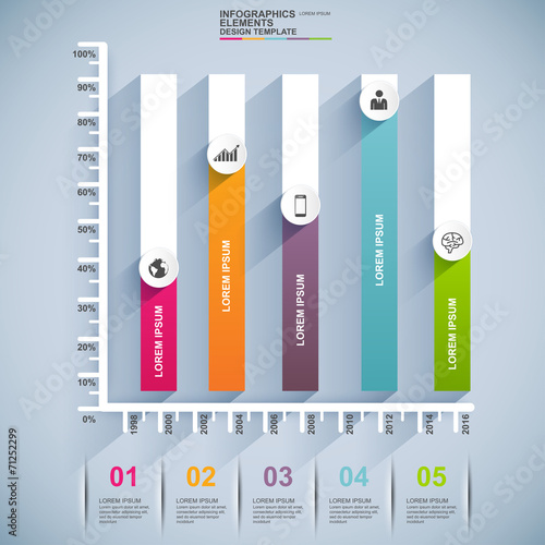 Infographics vector design template
