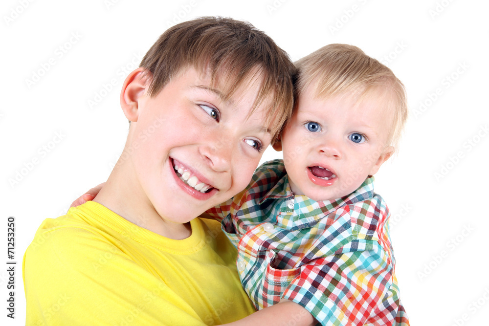 Happy Kid and Baby Boy Happy Kid and Baby Boy