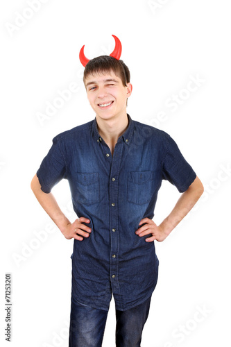 Φωτογραφία Teenager with Devil Horns
