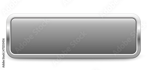 Long rectangular template - gray metallic button