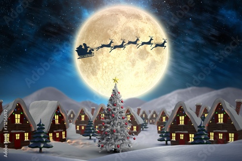 Composite image of cute christmas village