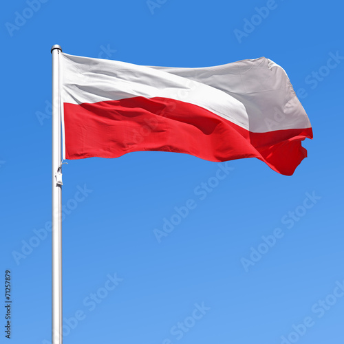 Wehende Flagge von Polen