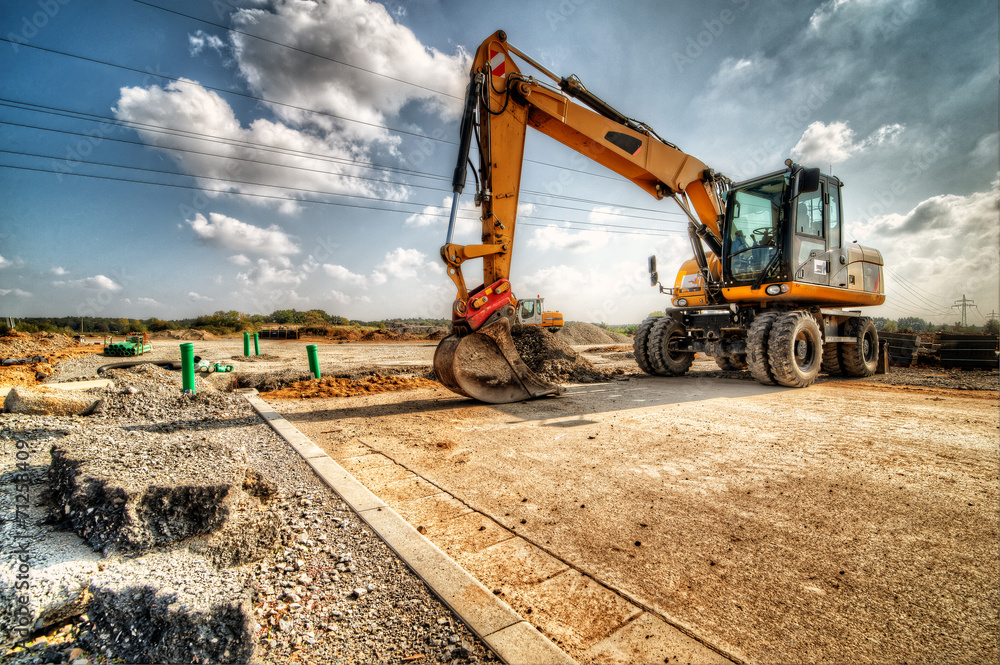 Obraz premium baufahrzeug hdr