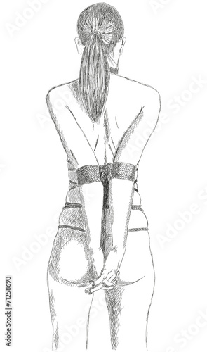 BDSM SM Erotik Bondage Zeichnung Grafik