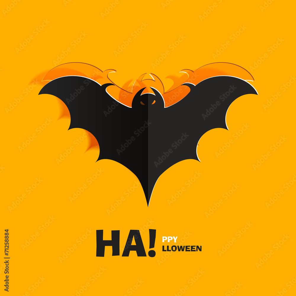 Bat cut out of paper