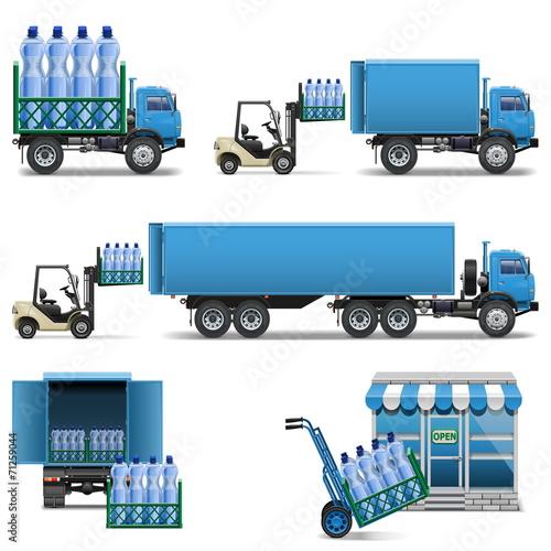 Vector Mineral Water Shipping