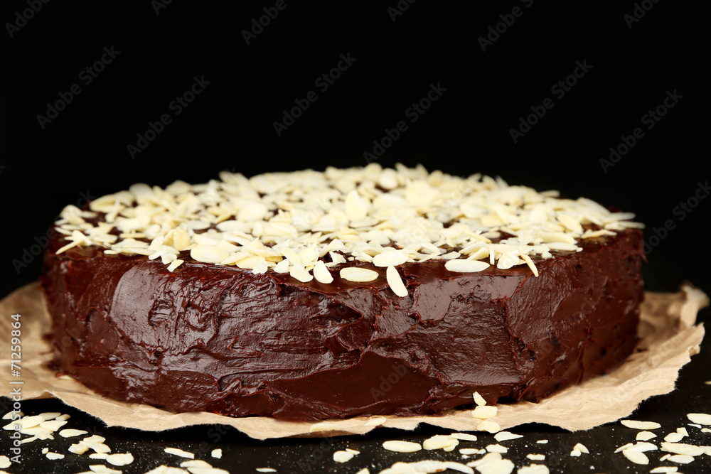 Tasty chocolate cake with almond, Tasty chocolate cake with almond,