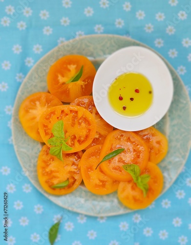 ripe and juicy yellow tomatoes