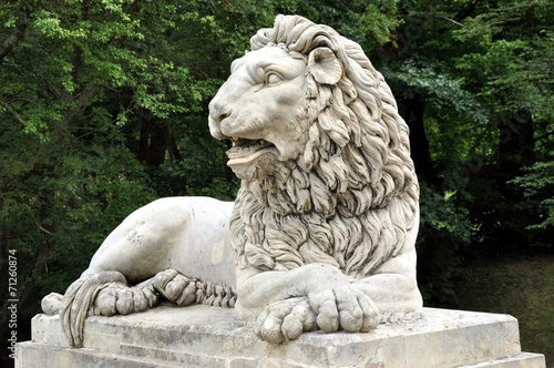 Lion Statue in Laxenburg  Austria