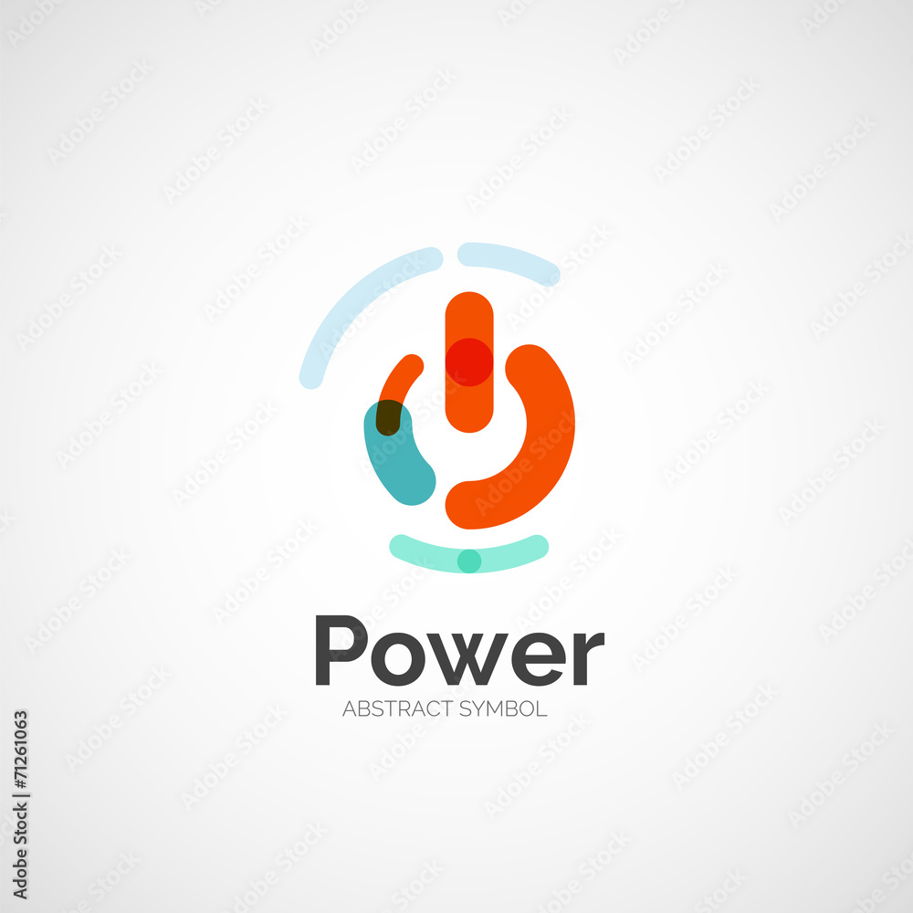 Power button logo design Power button logo design