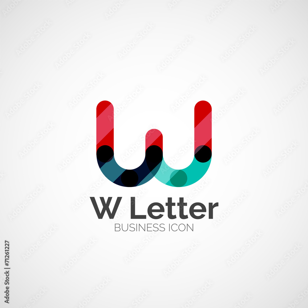 W letter logo, minimal line design W letter logo, minimal line design