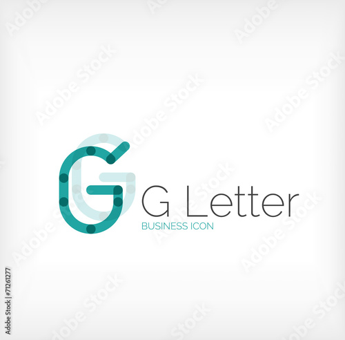 G letter logo, minimal line design