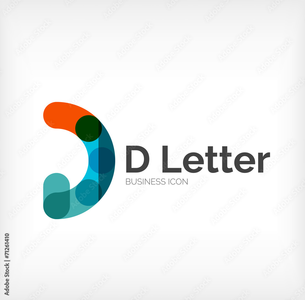 D letter logo, minimal line design D letter logo, minimal line design
