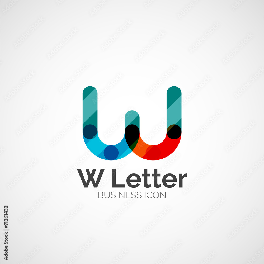 W letter logo, minimal line design W letter logo, minimal line design