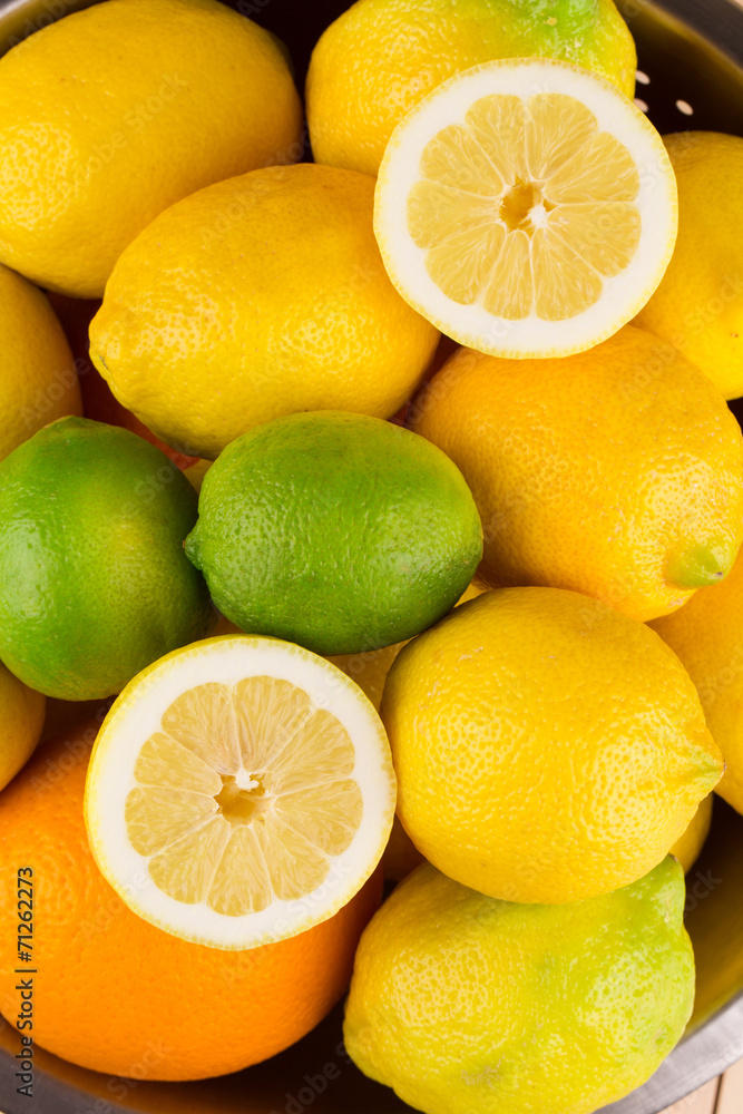 Various exotic fruits on wood table. Various exotic fruits on wood table.