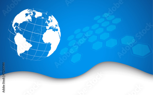 Planet earth informational stream. Vector illustration