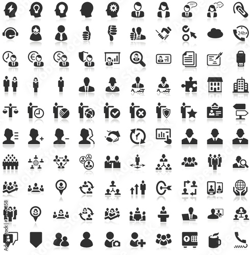 Shadow Iconset black Icons People Work Business