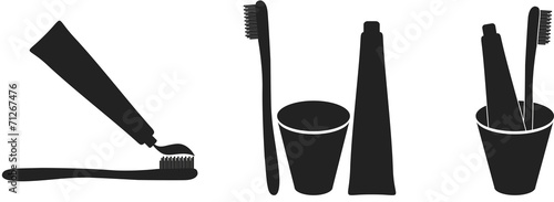 Pictos Brosse à dents vecteurs