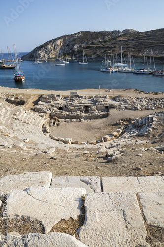 Boats in Knidos, Mugla, Turkey photo