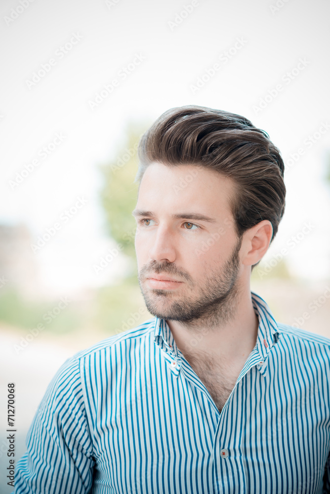 young handsome hipster modern man outdoor young handsome hipster modern man outdoor