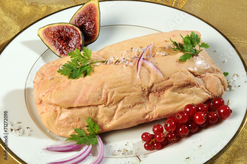 Bilde på lerret lobe de foie gras entier mi-cuit