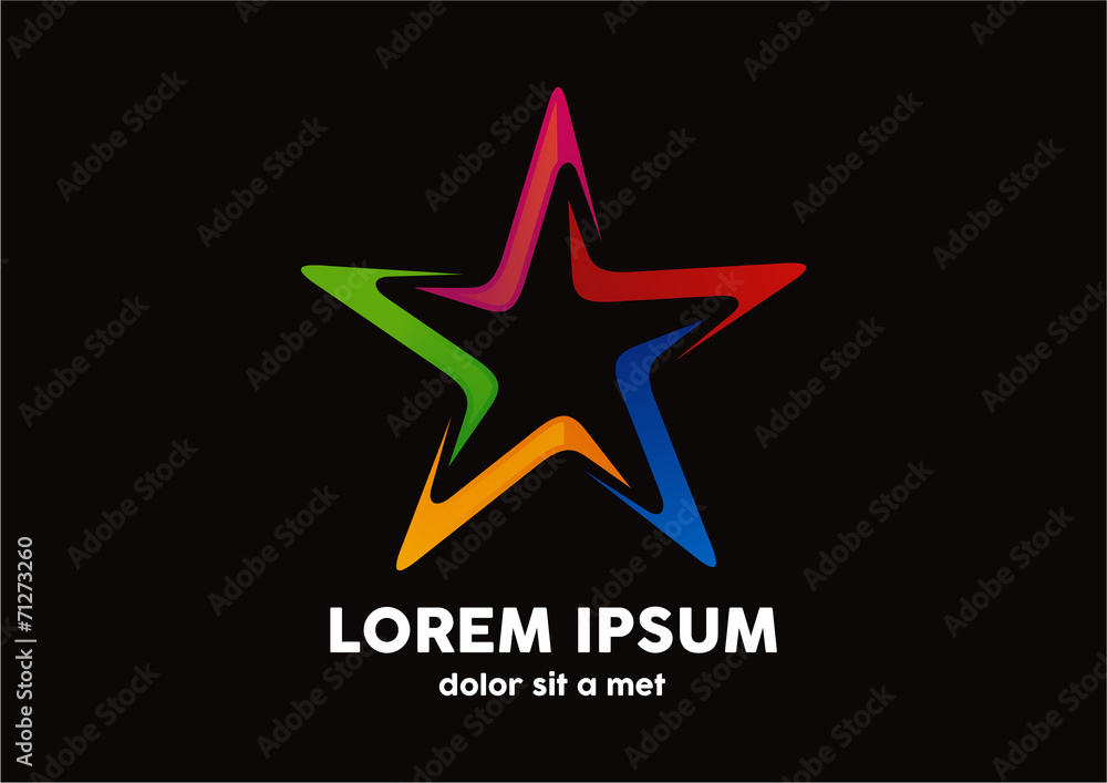 Obraz premium The Abstract star vector design element on white background