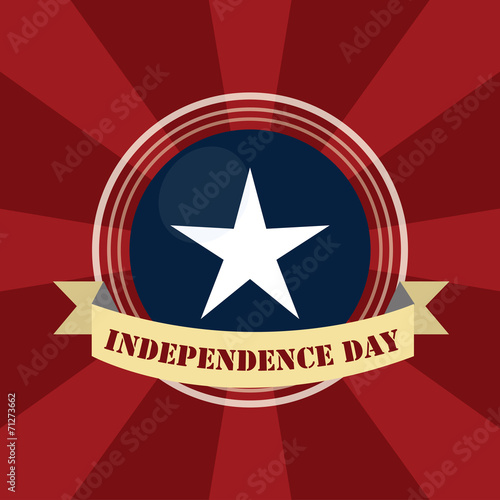 Usa independence day over color background